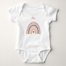 Personalisierter Babybody mit Name und Regenbogen