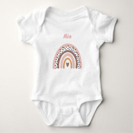 Body Para Bebê Personalisierter Babybody mit Name und Regenbogen