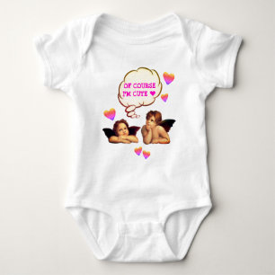 Body Para Bebê Personalizado, claro que sou um anjo de Cherub fof