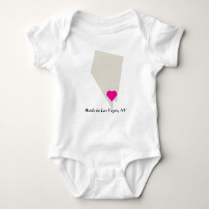 Body Para Bebê Personalizado Feito Em Nevada State Love Tee