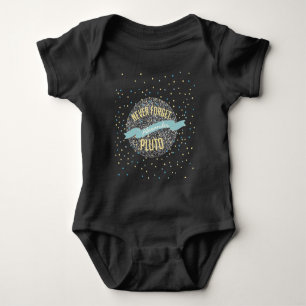 Body Para Bebê Personalizado nunca esqueça a bandeira de Pluto