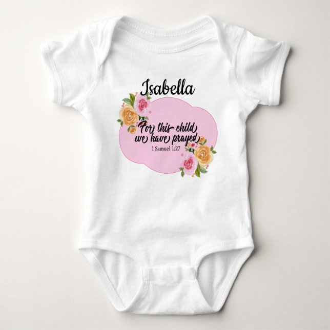 Body Para Bebê Personalizado Para Esta Criança Que Rezamos (Frente)