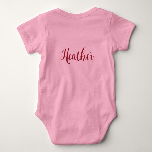 Body Para Bebê Personalizar Letras Decorativas de Menina (Verso)