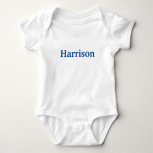 Body Para Bebê Personalizar nome, texto letras azuis cinza