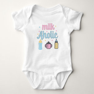 Body Para Bebê Personalizar o leite Aholic Funny Cute