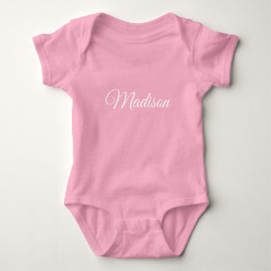 Body Para Bebê Personalizar script branco de texto do nome Person