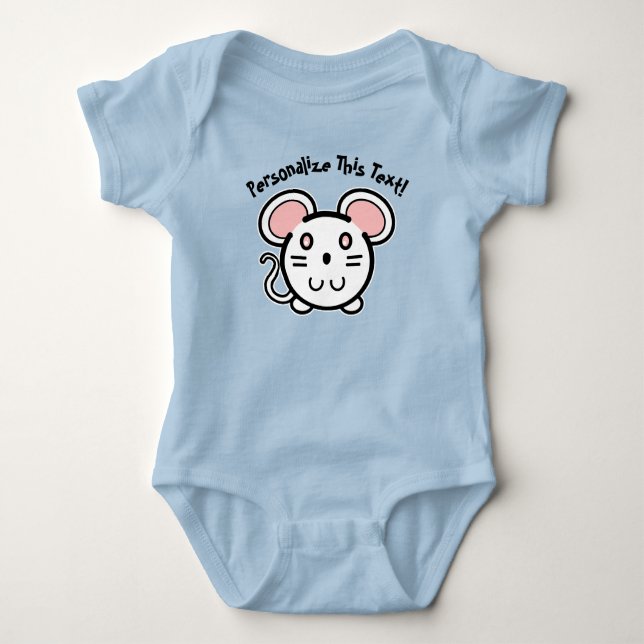 Body Para Bebê PERSONALIZAR T-Shirt Boca Branca (Frente)