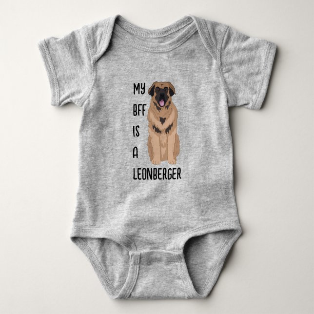 Body Para Bebê Personalizável Leonberger (Frente)