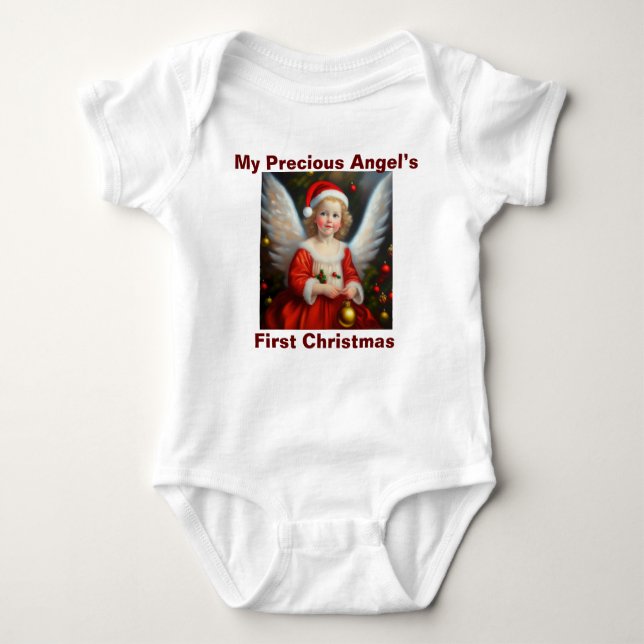 Body Para Bebê Personalizável "O Primeiro Natal do Meu Precioso A (Frente)