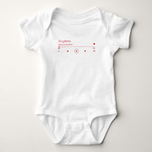 Body Para Bebê Personalizável Sua Música Favorita (Frente)