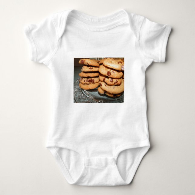 Body Para Bebê Personalize Cookies Sobremesa Chocolate Chip Doces (Frente)