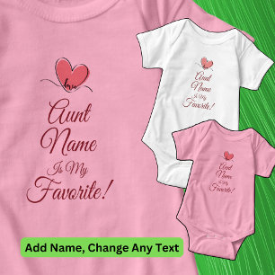 Body Para Bebê Personalize Nome da Tia É Meu Coração de Amor Favo