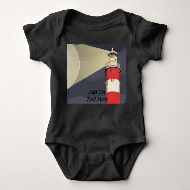 Body Para Bebê Personalize o LIGHTHOUSE. (Frente)