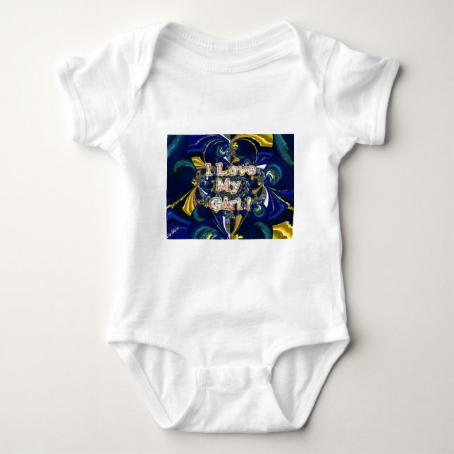 Body Para Bebê Personalize seu amor infinito: Eu amo minha garota (Frente)