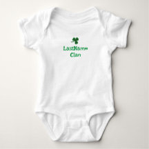 Personalize Seu Bebê De Shamrock Clã/Bebê De Toddl