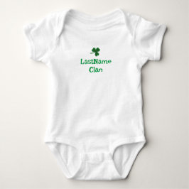 Body Para Bebê Personalize Seu Bebê De Shamrock Clã/Bebê De Toddl
