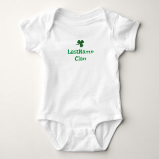 Body Para Bebê Personalize Seu Bebê De Shamrock Clã/Bebê De Toddl