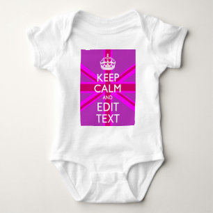 Body Para Bebê Personalize seu texto Manter Calmo Editar na União