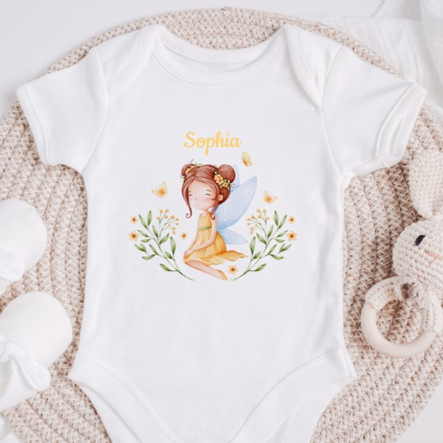 Body Para Bebê Personalized Baby Girl Fairy Bodysuit  (Criador carregado)