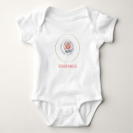 Body Para Bebê Personalized Celestial Rose & Moon Baby Bodysuit -
