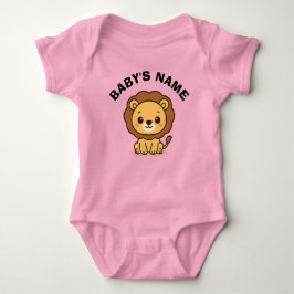 Body Para Bebê Personalized Cute Lion Baby Bodysuit