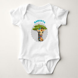 Body Para Bebê Personalized Giraffe Baby Bodysuit
