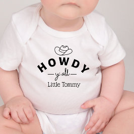 Body Para Bebê Personalized Howdy Yall