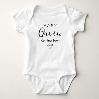 Body Para Bebê Personalized Pregnancy Reveal Announcement