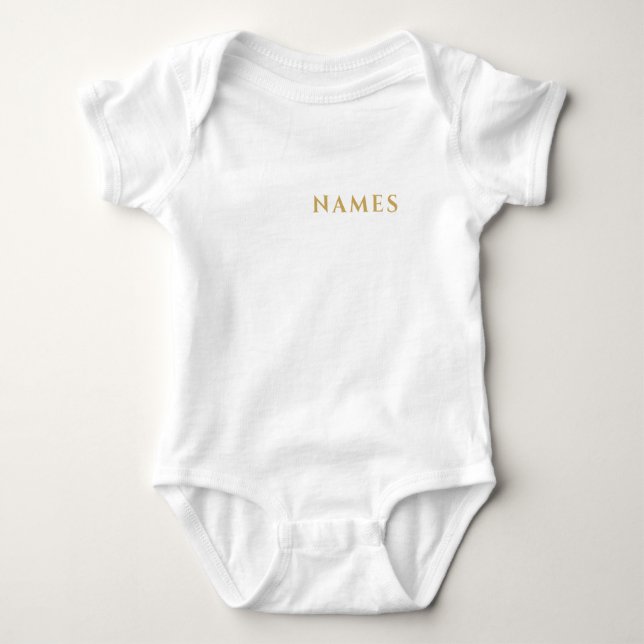 Body Para Bebê Personalized With Last Name or Nickname on Them (Frente)