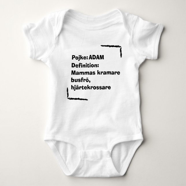 Body Para Bebê Personlig Babybody med Namn , Personalized Baby  (Frente)