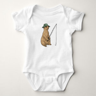 Body Para Bebê Pesca de Meerkat