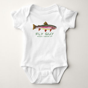 Body Para Bebê Pesca de Trutas de Bebês