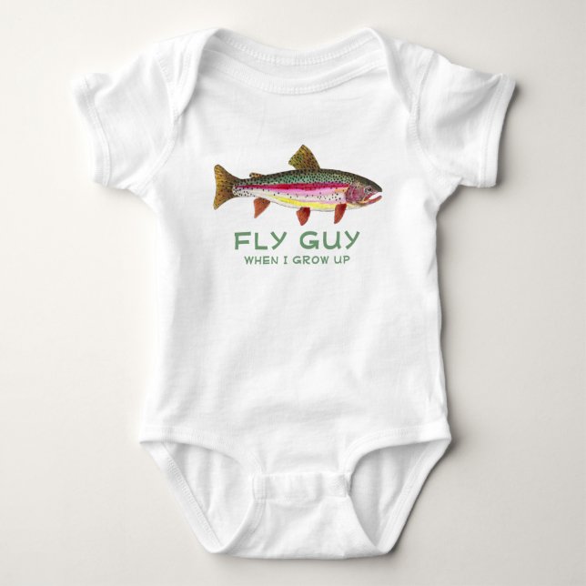 Body Para Bebê Pesca de Trutas de Bebês (Frente)
