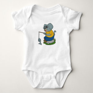 Body Para Bebê Pesca do Cão - Escoamento do Peixe