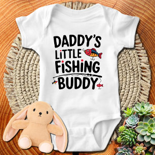 Body Para Bebê Pesca Engraçada De Bebês Camarada de Pesca pai