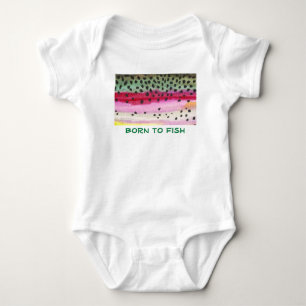 Body Para Bebê Pescadas de Arco-Íris de Bebê