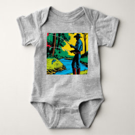 Body Para Bebê Pescador em Riverbank