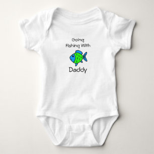Body Para Bebê Pescar com Pai Uma Peça Tee Baby