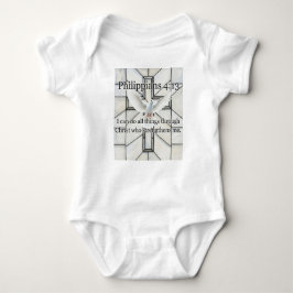 Body Para Bebê Philippians 4:13 Bible Verse Baby Bodysuit