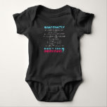 Body Para Bebê Physics formula Joke funny Math<br><div class="desc">Cool and funny physics design. A must for every physicist,  physics student,  physics teacher and physics lover. Great gift idea for Physics Nerds and Physics Geeks. What exactly didn't you understand?</div>