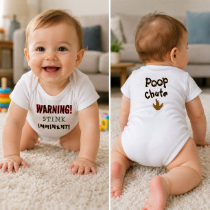Body Para Bebê Piada de Cocô Engraçada