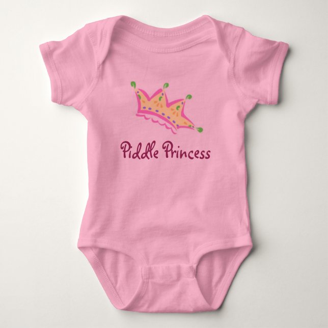 Body Para Bebê Piddle Princess Crown, Piddle Princess (Frente)