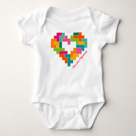 Body Para Bebê Piece, Love & Polyominoes Baby Shirt