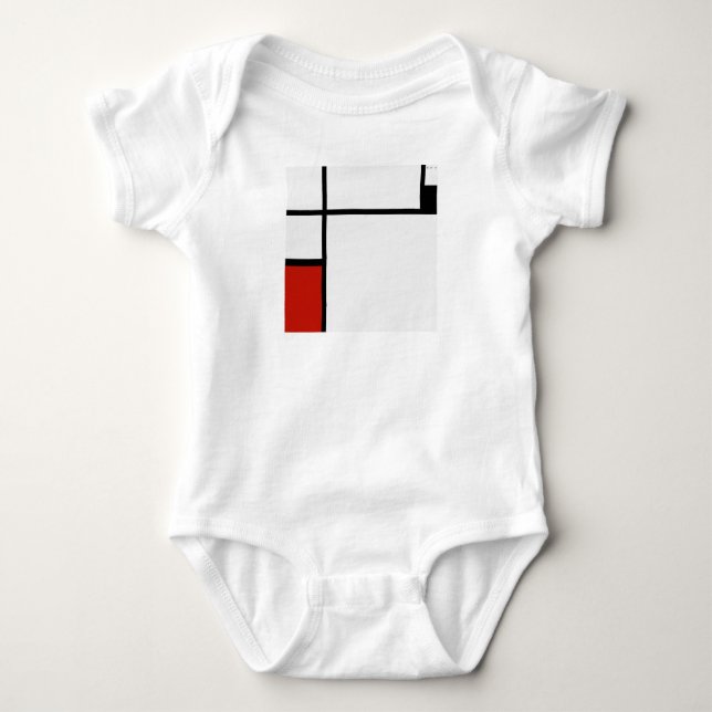 Body Para Bebê Piet Mondrian - Abstrato geométrico (Frente)