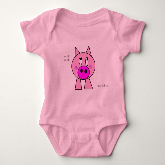 Body Para Bebê Piggly Wiggly (Frente)