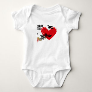 Body Para Bebê "PILOT SON - Orgulho do Filho Pronto para Soar T-S