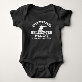 Body Para Bebê Piloto de Helicóptero Futuro