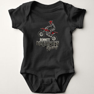 Body Para Bebê Piloto de Moto de Trilha Personalizado Corrida de
