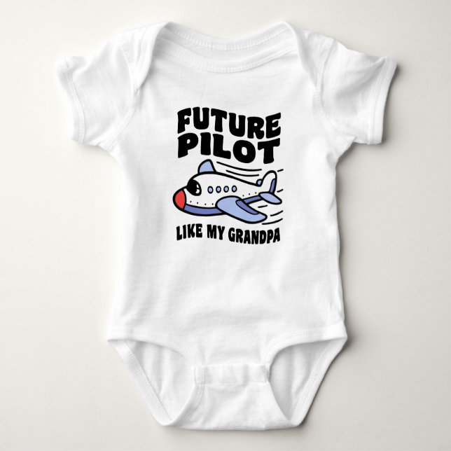 Body Para Bebê Piloto Futuro Como Meu Avô (Frente)