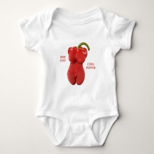 Body Para Bebê Pimenta de pimentão encarnado